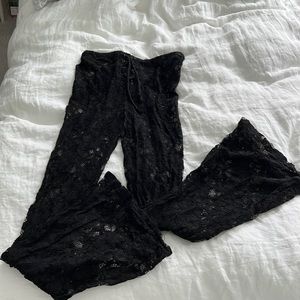 Lace Bell Bottom Pants